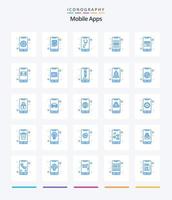 Creative Mobile Apps 25 Blue icon pack  Such As mobile. interaction. app. apps. online doctor vector