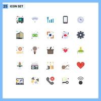 25 User Interface Flat Color Pack of modern Signs and Symbols of navigation direction signal compass huawei Editable Vector Design Elements