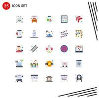 Set of 25 Modern UI Icons Symbols Signs for up patient report drugs pulse health Editable Vector Design Elements
