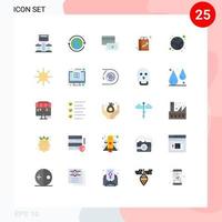 Universal Icon Symbols Group of 25 Modern Flat Colors of space neptune payment like ecommerce Editable Vector Design Elements