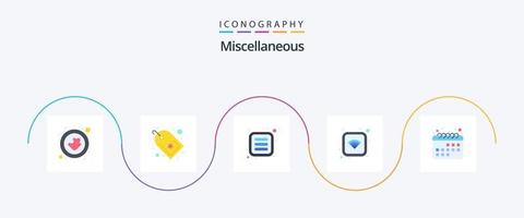 Miscellaneous Flat 5 Icon Pack Including time. apps. wifi. connection vector