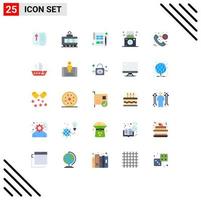 Universal Icon Symbols Group of 25 Modern Flat Colors of healthcare call balance travel camera Editable Vector Design Elements