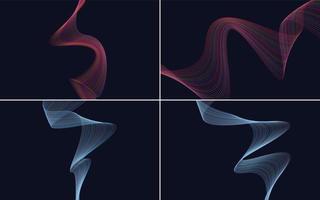 modern wave curve abstract presentation background Pack vector