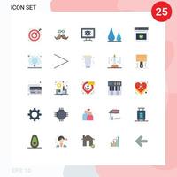 Universal Icon Symbols Group of 25 Modern Flat Colors of page lab men blood space Editable Vector Design Elements