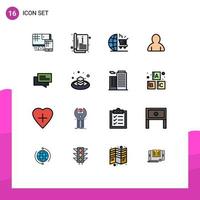 16 Creative Icons Modern Signs and Symbols of ecommerce chat cart user account Editable Creative Vector Design Elements