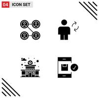 Pack of Modern Solid Glyphs Signs and Symbols for Web Print Media such as connections police avatar sync application Editable Vector Design Elements