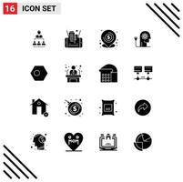 16 Creative Icons Modern Signs and Symbols of knowledge ability building boosting local Editable Vector Design Elements