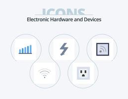dispositivos flat icon pack 5 diseño de iconos. . Flash. RSS vector