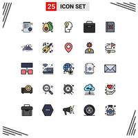 25 Creative Icons Modern Signs and Symbols of formula toolbox bulb lunchbox box Editable Vector Design Elements