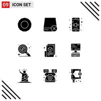 9 Creative Icons Modern Signs and Symbols of web blogging blogger mobile blog page money Editable Vector Design Elements