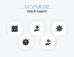 Help And Support Glyph Icon Pack 5 Icon Design. approved. support. business. question. faq vector