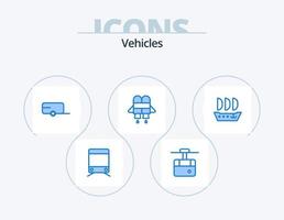 Vehicles Blue Icon Pack 5 Icon Design. . . trailer. ship. argosy vector