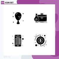 Set of Modern UI Icons Symbols Signs for dinner portfolio leg business online banking Editable Vector Design Elements