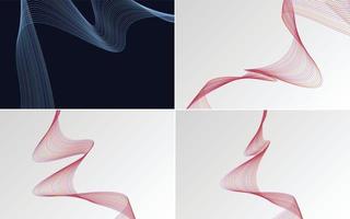 modern wave curve abstract presentation background Pack vector