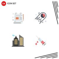 paquete de interfaz de usuario de 4 iconos planos básicos de estadísticas de escala empresarial creativas elementos de diseño vectorial editables vector