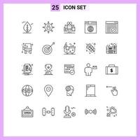 25 Line concept for Websites Mobile and Apps internet web balance server internet Editable Vector Design Elements