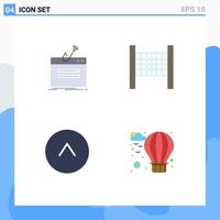 Set of 4 Modern UI Icons Symbols Signs for fraud up password sport balloon Editable Vector Design Elements