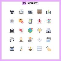 Modern Set of 25 Flat Colors and symbols such as investment business train interior drawer Editable Vector Design Elements