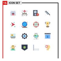 16 Creative Icons Modern Signs and Symbols of arrows cosmetic computers comb remove Editable Pack of Creative Vector Design Elements