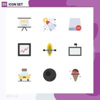 9 Creative Icons Modern Signs and Symbols of mount summer devices boat analytics Editable Vector Design Elements