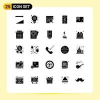 Universal Icon Symbols Group of 25 Modern Solid Glyphs of aussie mobile analytics connection bluetooth Editable Vector Design Elements