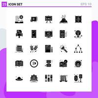 25 Creative Icons Modern Signs and Symbols of alert eruption marketing disaster science Editable Vector Design Elements