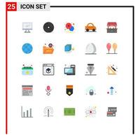 25 Creative Icons Modern Signs and Symbols of play fun notification ticket office vehicle Editable Vector Design Elements