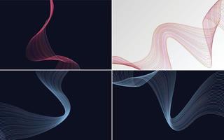 modern wave curve abstract presentation background Pack vector