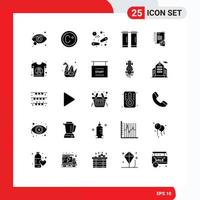 25 iconos creativos, signos y símbolos modernos de tarjetas del mundo, cuaderno de juegos, elementos de diseño de vectores editables en el interior