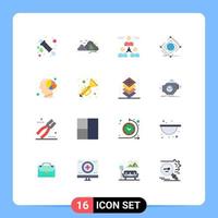 paquete de iconos de vector de stock de 16 signos y símbolos de línea para web internet connect global man paquete editable de elementos de diseño de vector creativo