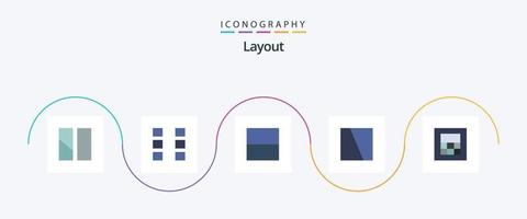 Layout Flat 5 Icon Pack Including . calculator. grid. layout. image vector