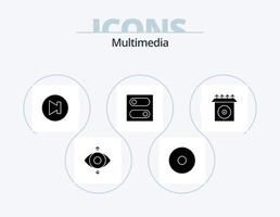 Multimedia Glyph Icon Pack 5 Icon Design. . control. . install vector