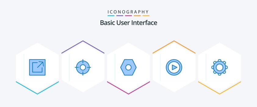 Basic 25 Blue icon pack including interface. application. basic. set. vector