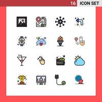 Set of 16 Modern UI Icons Symbols Signs for left reload cancel arrows network Editable Creative Vector Design Elements