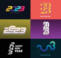 Big Set of 2023 Happy New Year logo text design 2023 number design template vector