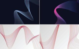 modern wave curve abstract presentation background Pack vector