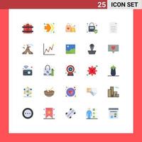 Set of 25 Modern UI Icons Symbols Signs for money file heart dollar security Editable Vector Design Elements