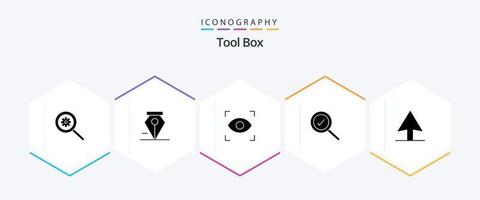 Tools 25 Glyph icon pack including . view. cursor vector