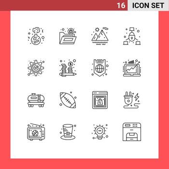 16 Creative Icons Modern Signs and Symbols of approved security virus net communication Editable Vector Design Elements