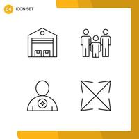 4 Creative Icons Modern Signs and Symbols of delivery avatar store couple booked Editable Vector Design Elements