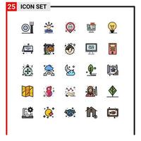 Set of 25 Modern UI Icons Symbols Signs for online dialog easter consulting chat Editable Vector Design Elements