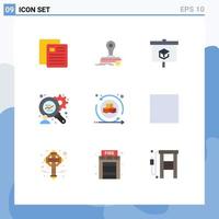 9 Universal Flat Colors Set for Web and Mobile Applications virtual shapes chart environment consumers research Editable Vector Design Elements