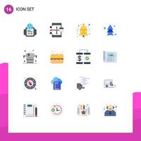 16 Universal Flat Colors Set for Web and Mobile Applications champagne direction bell up arrow Editable Pack of Creative Vector Design Elements