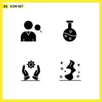 Set of Modern UI Icons Symbols Signs for employee solutions boiling flask business smoke Editable Vector Design Elements