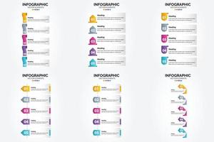 ilustración vectorial infografía conjunto de diseño plano para folleto publicitario y revista vector