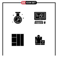 User Interface Solid Glyph Pack of modern Signs and Symbols of engine grid optimization key board bag Editable Vector Design Elements