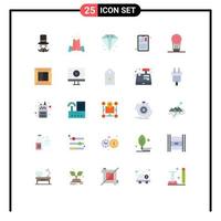 Modern Set of 25 Flat Colors and symbols such as tablet info high attention jewelry Editable Vector Design Elements