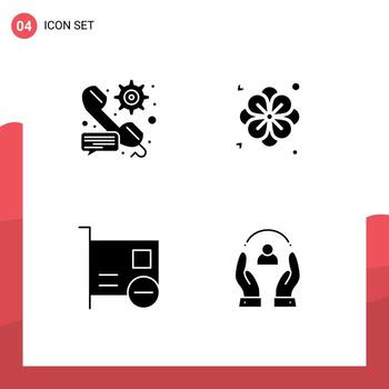 Set of Modern UI Icons Symbols Signs for call computers setting nature hardware Editable Vector Design Elements
