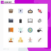 16 Creative Icons Modern Signs and Symbols of usa american sauna sweets dessert Editable Pack of Creative Vector Design Elements