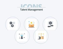 Talent Management Flat Icon Pack 5 Icon Design. star. box. up. dollar. setting vector